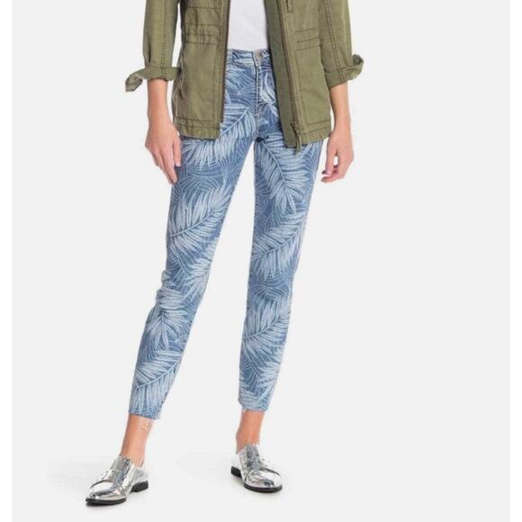Current/Elliot The Stiletto Wily Palm Leaf Skinny Jeans 25 Everyday Casual - Picture 3 of 9